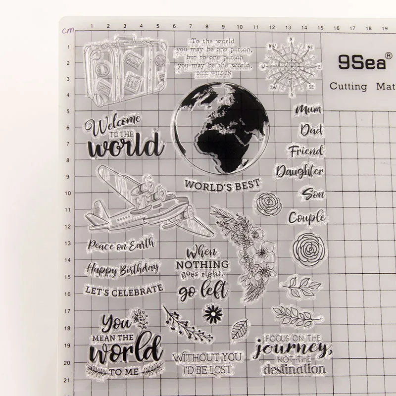 travel-log-stamp-set-2 Travel Log Stamp Set - detail view | clear stamp