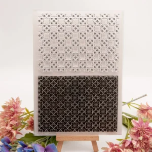 Trellis Background Stamp Set - detail view | clear stamp