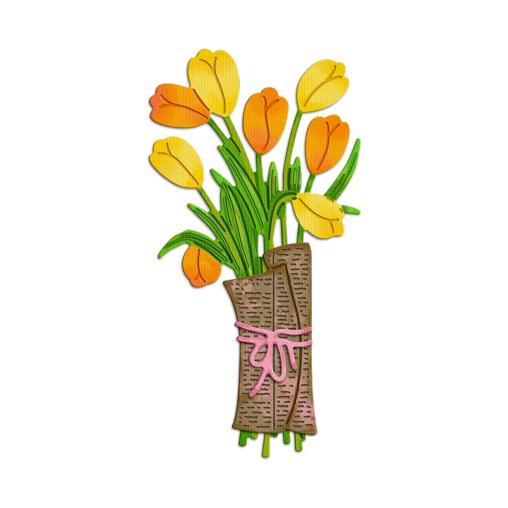 Tulip Bouquet Metal Cutting Dies 01 Tulip Bouquet Metal Cutting Dies 01