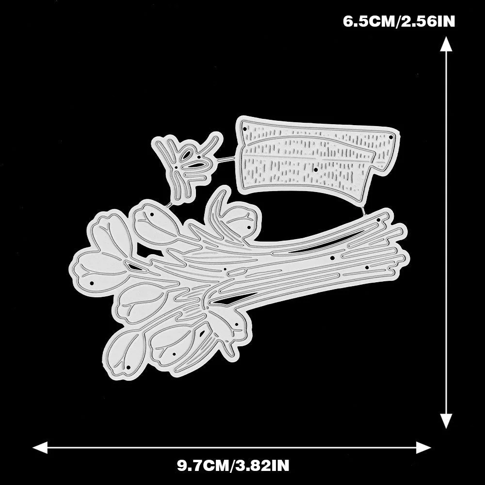 Tulip Bouquet Metal Cutting Dies 02 Tulip Bouquet Metal Cutting Dies 02