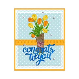 Sumflying Tulip Bouquet Metal Cutting Dies Tulip Bouquet Metal Cutting Dies 03