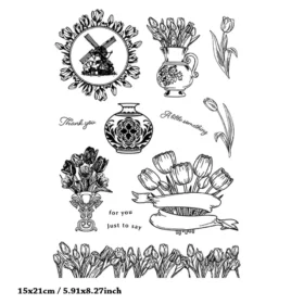 Tulips Windmill Stamp Set