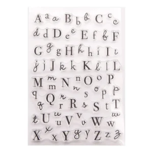Upper Lowercase Letters Stamp Set - packaging photo | clear stamp