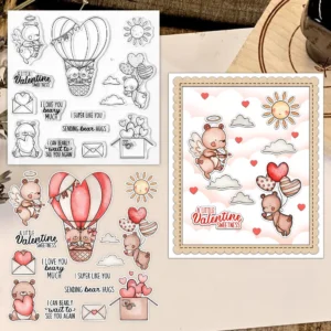 Valentines Day Bear Clear Stamps 01
