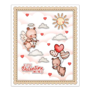 Sumflying Valentines Day Bear Heart Love Clear Stamps Valentines Day Bear Clear Stamps 04