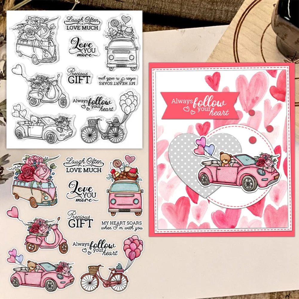 Valentines Day Car Clear Stamps 01 Valentines Day Car Clear Stamps 01