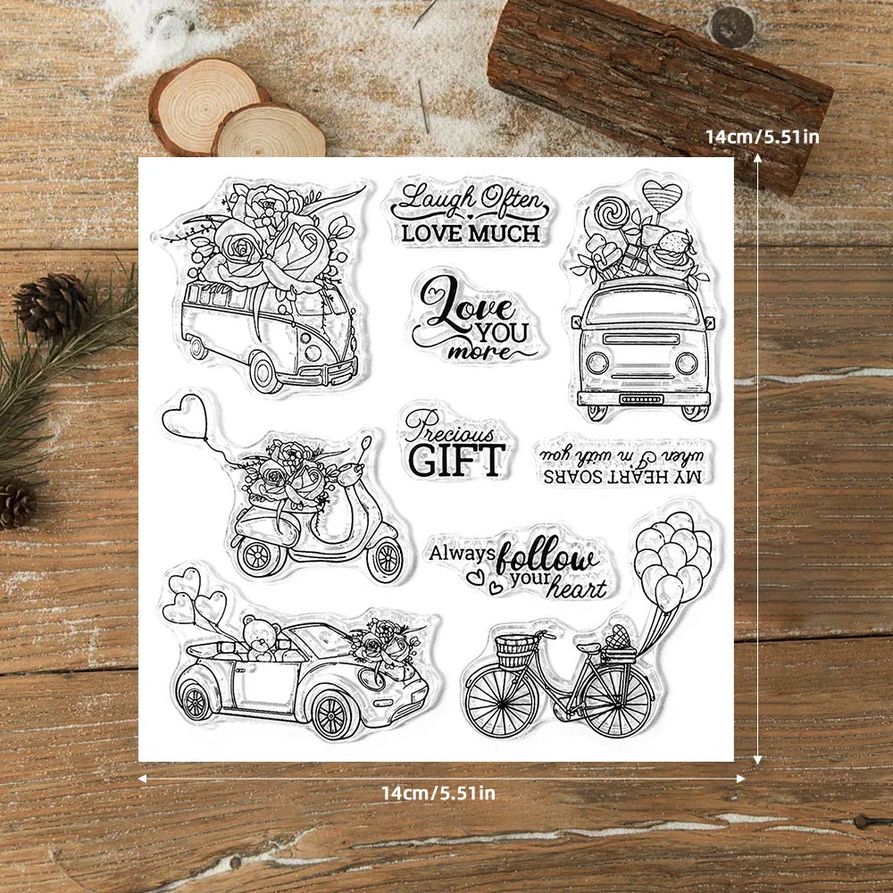 Valentines Day Car Clear Stamps 02 Valentines Day Car Clear Stamps 02