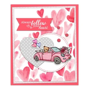 Sumflying Valentines Day Car Heart Love Clear Stamps Valentines Day Car Clear Stamps 03