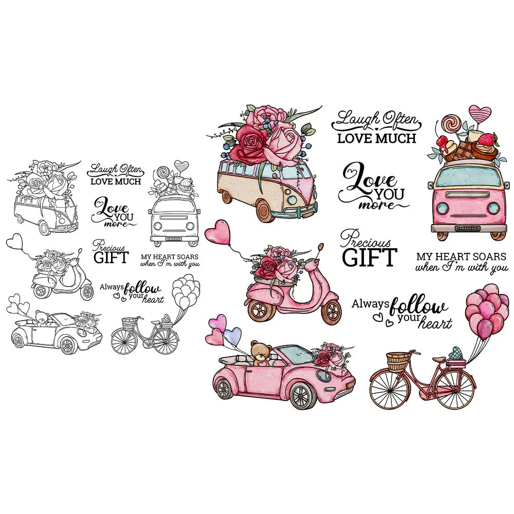 Valentines Day Car Clear Stamps 05 Valentines Day Car Clear Stamps 05