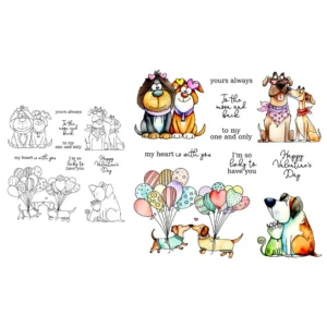 Sumflying Valentines Day Dogs Love Clear Stamps Valentines Day Dogs Clear Stamps 03