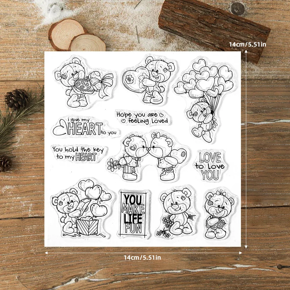 Valentines Day Teddy Bear Clear Stamps 02 Valentines Day Teddy Bear Clear Stamps 02