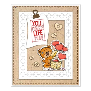 Sumflying Valentines Day Teddy Bear Heart Clear Stamps Valentines Day Teddy Bear Clear Stamps 03
