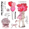 Valentines Day Theme Clear Stamps 5 00