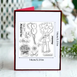 Sumflying Valentines Day Theme Couple Rose Clear Stamps Valentines Day Theme Clear Stamps 5 02