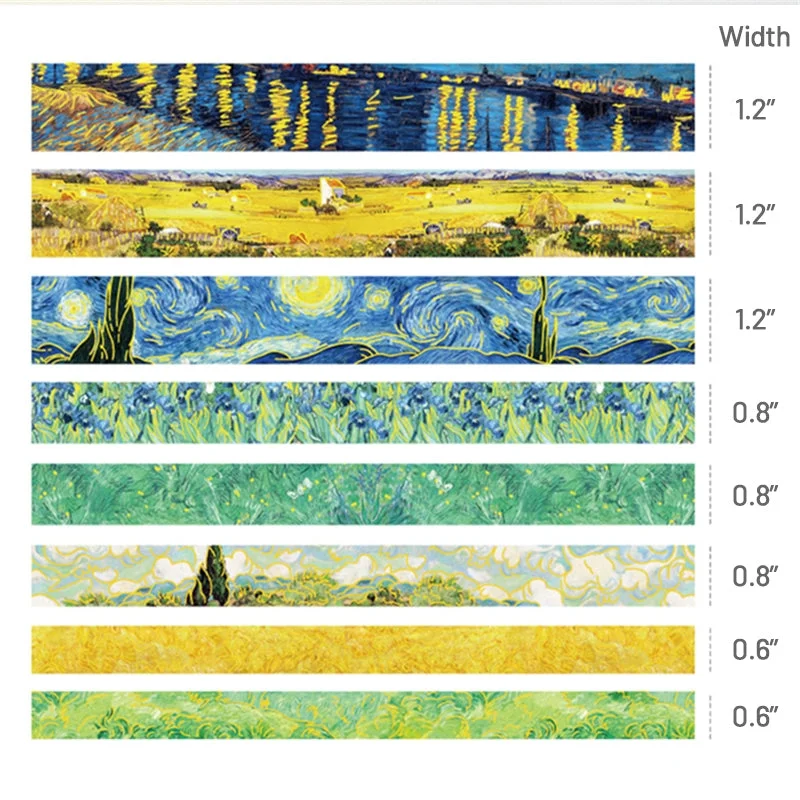 Artistic Van Gogh Oil Painting Washi Tape Set Artistic Van Gogh Oil Painting Washi Tape Set