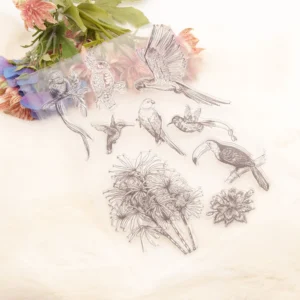 Various bird combinations Stamp Set - lifestyle photo | clear stamp