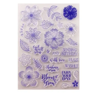 Various Flowers Stamp Set - packaging photo | clear stamp