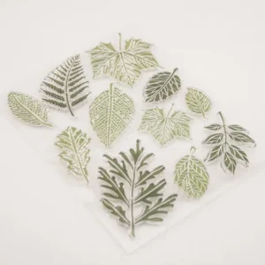 Various Leaves Stamp Set - lifestyle photo | clear stamp