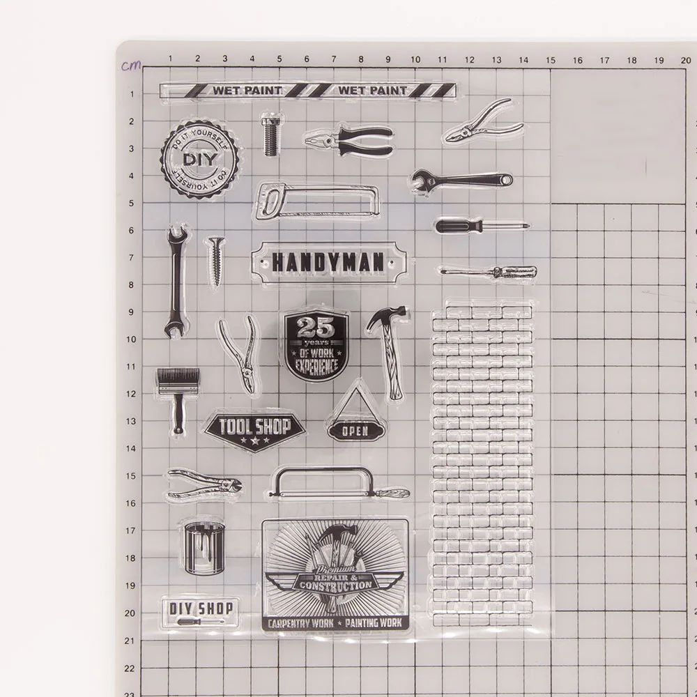 various-tools-stamp-set-2 Various Tools Stamp Set - detail view | clear stamp