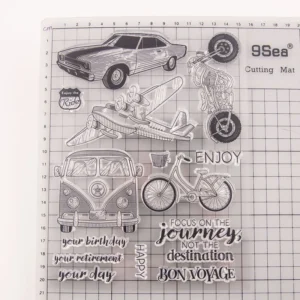Vehicle Aircraft Stamp Set - detail view | clear stamp