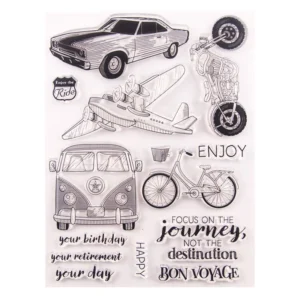 Vehicle Aircraft Stamp Set - packaging photo | clear stamp