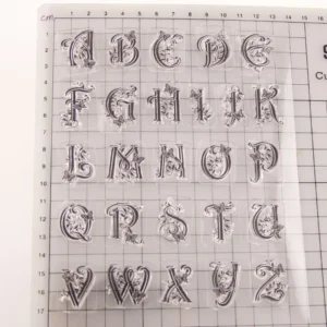 Vines Alphabet Stamp Set Vines Alphabet Stamp Set - detail view | clear stamp