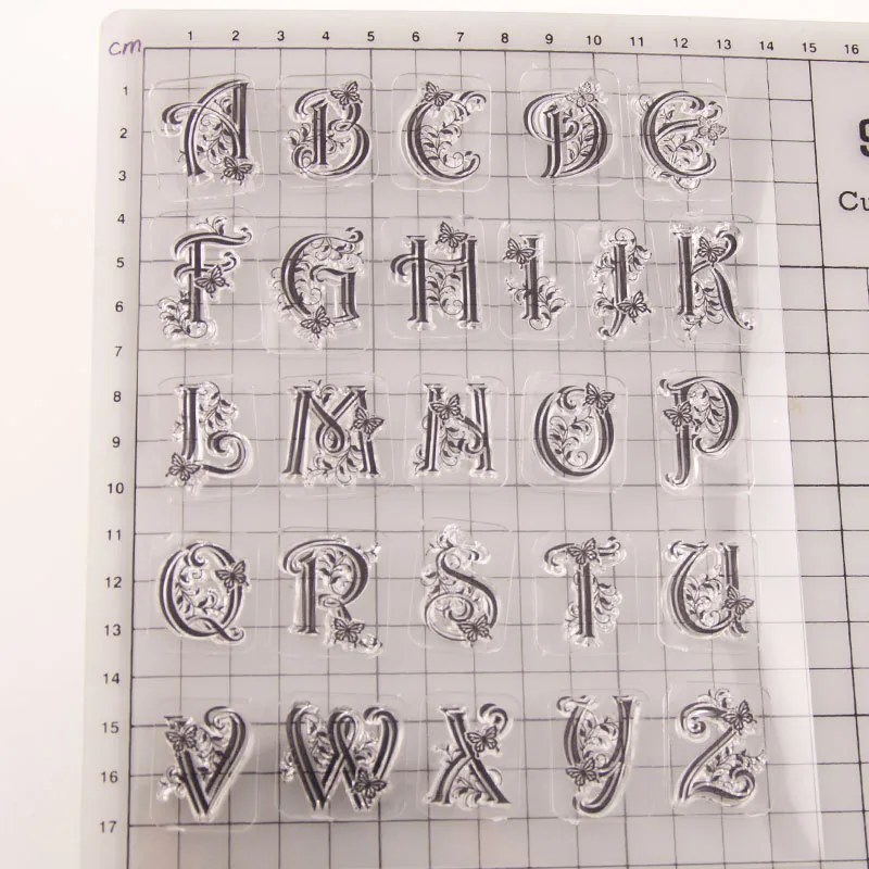vines-alphabet-stamp-set-2 Vines Alphabet Stamp Set - detail view | clear stamp