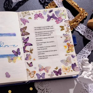 Vintage 3D Holographic Shining Butterfly Clear Transparent Sticker