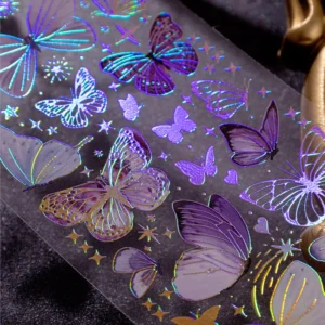 Vintage 3D Holographic Shining Butterfly Clear Transparent Sticker