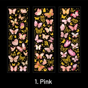 Vintage 3D Holographic Shining Butterfly Clear Transparent Sticker
