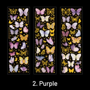 Vintage 3D Holographic Shining Butterfly Clear Transparent Sticker