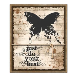 Vintage Beautiful Butterfly Clear Stamps 01