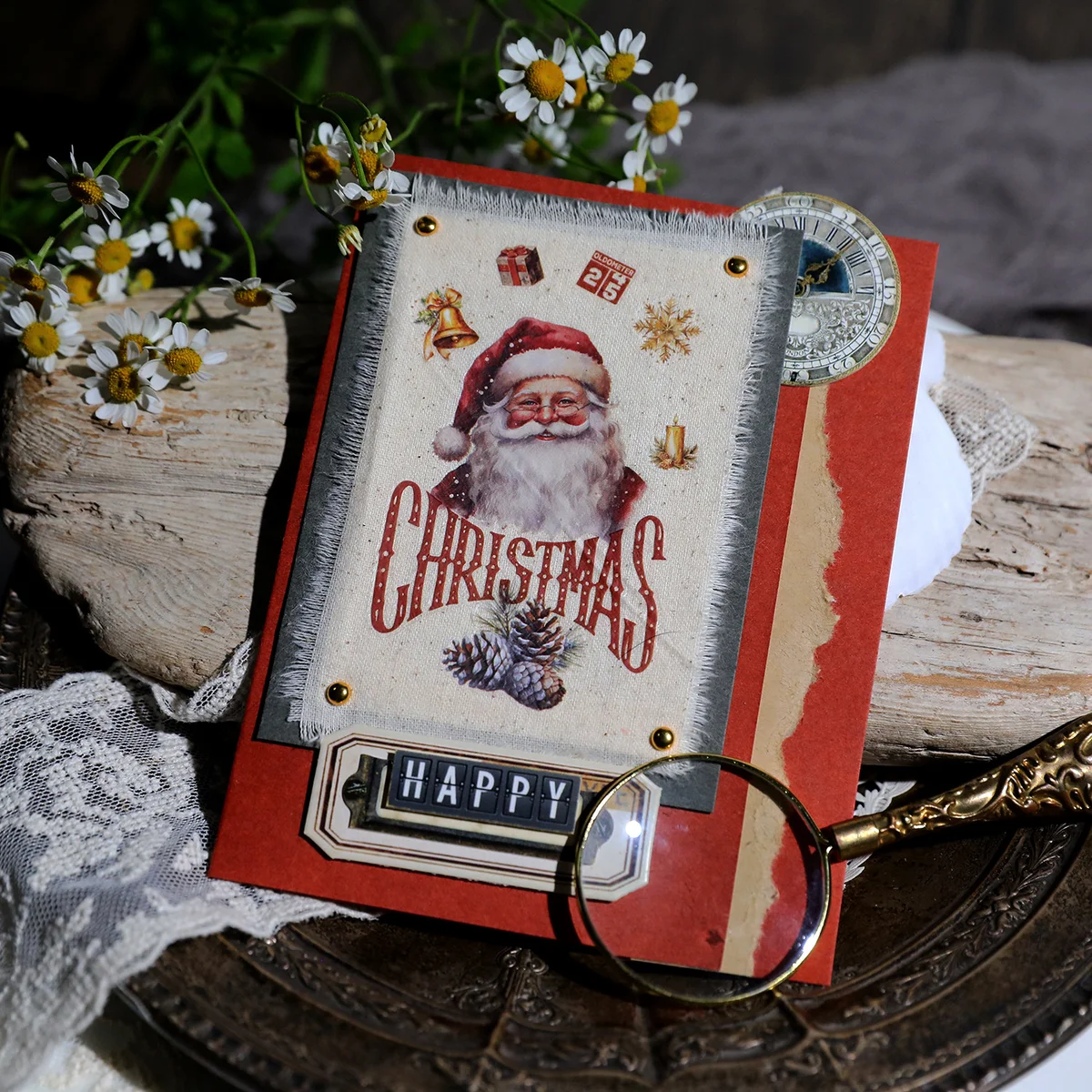 Vintage Christmas Rub On Transfer Stickers - 3 Sheets Pack - detail image 5