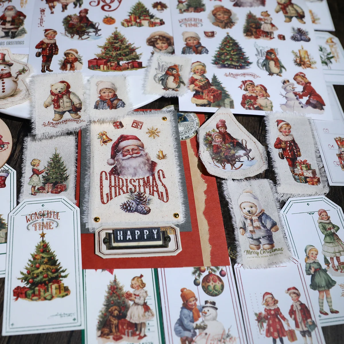 Vintage Christmas Rub On Transfer Stickers - 3 Sheets Pack - detail image 10