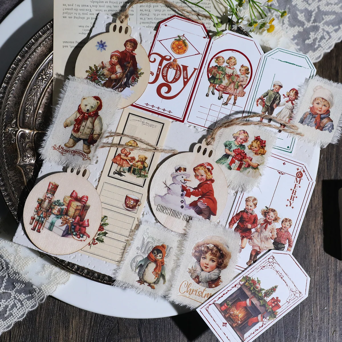 Vintage Christmas Rub On Transfer Stickers - 3 Sheets Pack - detail image 15