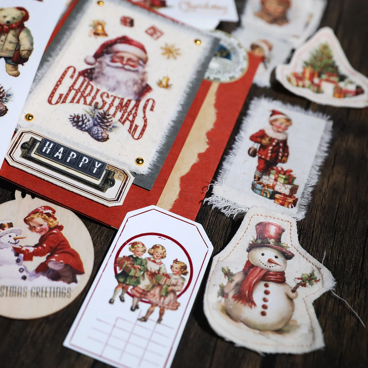 Vintage Christmas Rub On Transfer Stickers - 3 Sheets Pack - detail image 25