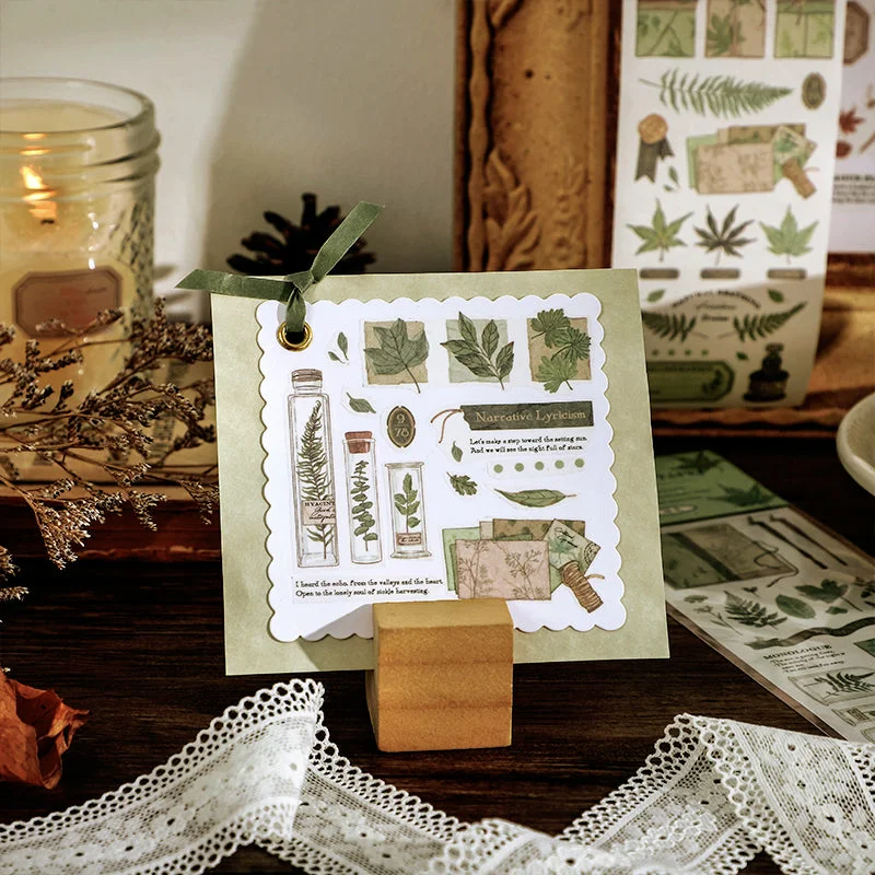 Vintage Plant Long Strip Washi Sticker Vintage Plant Long Strip Washi Sticker