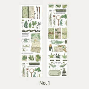 Vintage Plant Long Strip Washi Sticker Vintage Plant Long Strip Washi Sticker