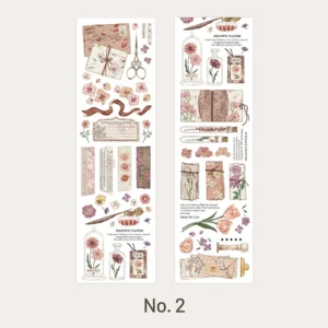 Vintage Plant Long Strip Washi Sticker Vintage Plant Long Strip Washi Sticker