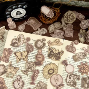 Sumflying Vintage Washi Stickers - Antique Furniture, Sailing, Cup - image 2