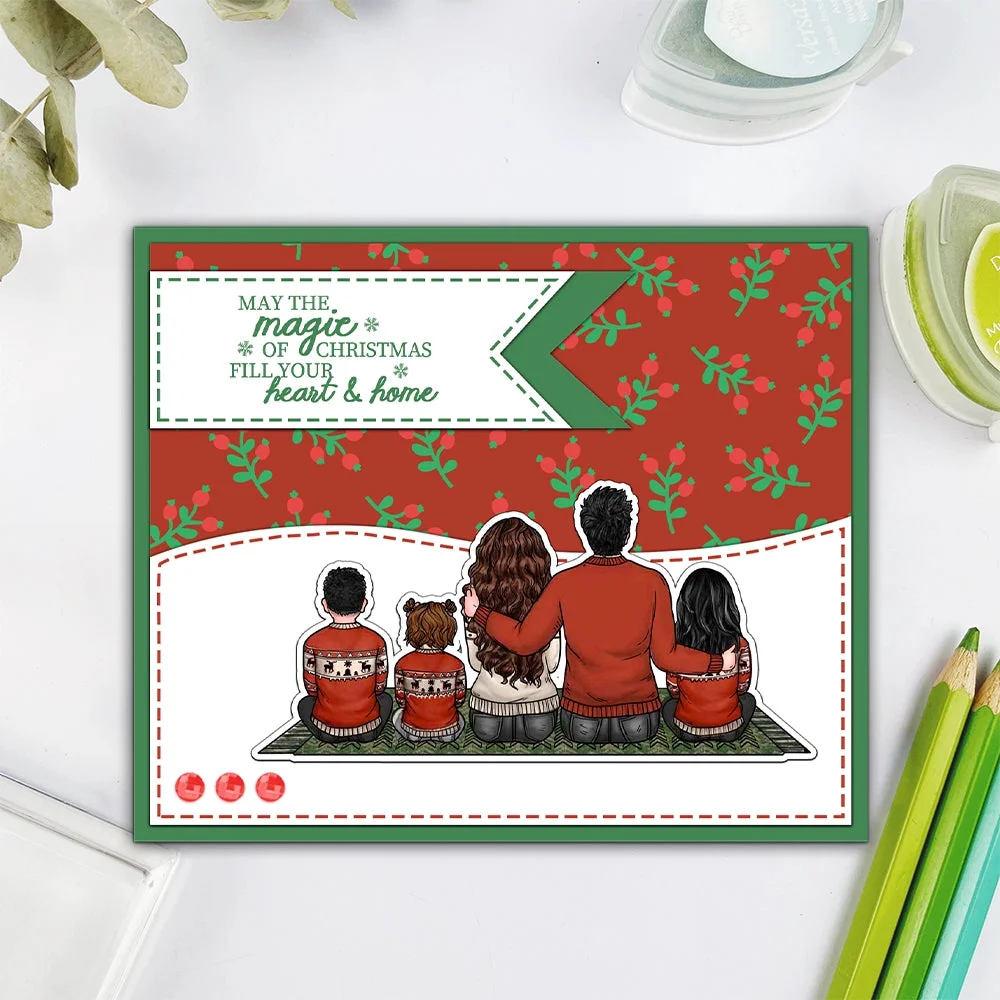 Warm Family Christmas Holiday Clear Stamps 01 Warm Family Christmas Holiday Clear Stamps 01