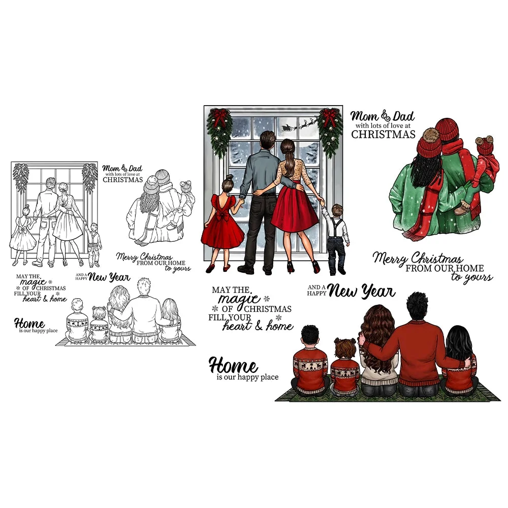 Warm Family Christmas Holiday Clear Stamps 03 Warm Family Christmas Holiday Clear Stamps 03