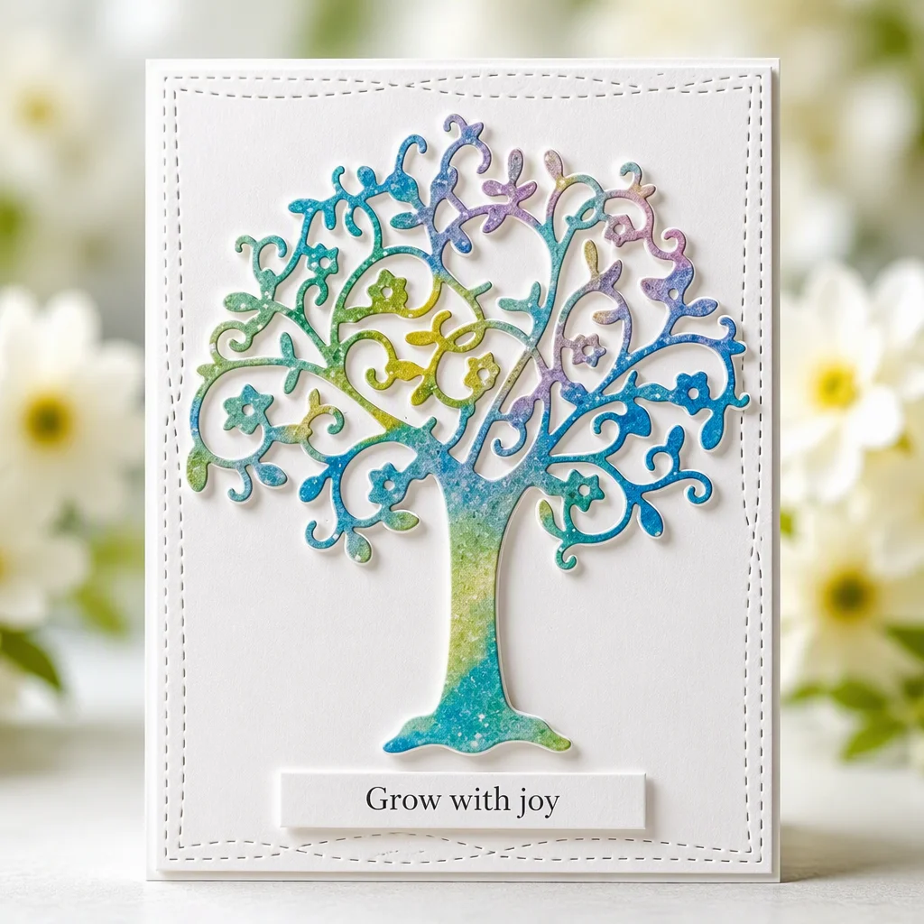 Sumflying A Big Tree Metal Cutting Dies Watercolor Tree Label 20261006 02