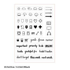 Weather Icons Clear Stamp Set - detail view | clear stamp