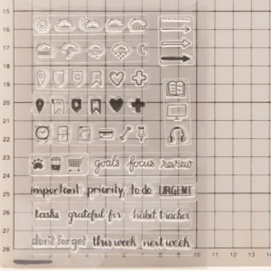 Weather Icons Clear Stamp Set - size chart | clear stamp