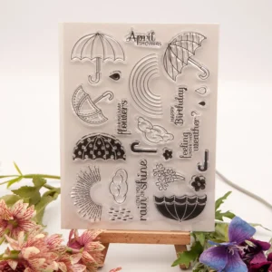 Weather Umbrella Clear Stamp Set - main product photo | clear stamp
