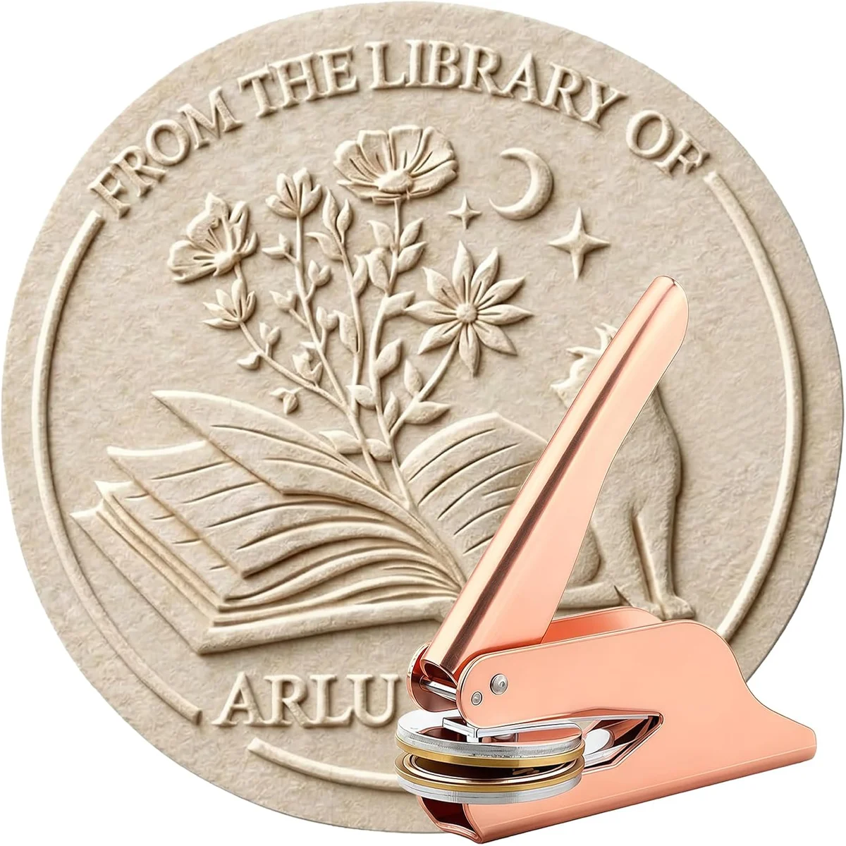 Best Custom Embossers in 2026: What We Learned Testing Personalized Embossing Stamps Book embosser leaving a raised monogram on paper