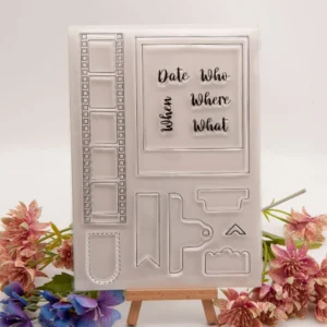 Window with film strip Stamp Set - detail view | clear stamp