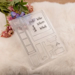 Window with film strip Stamp Set - size chart | clear stamp
