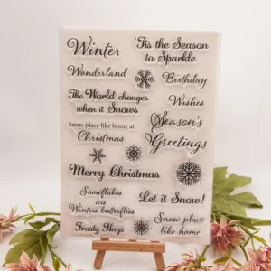 Winter Christmas Letters Clear Stamp Set - main product photo | clear stamp